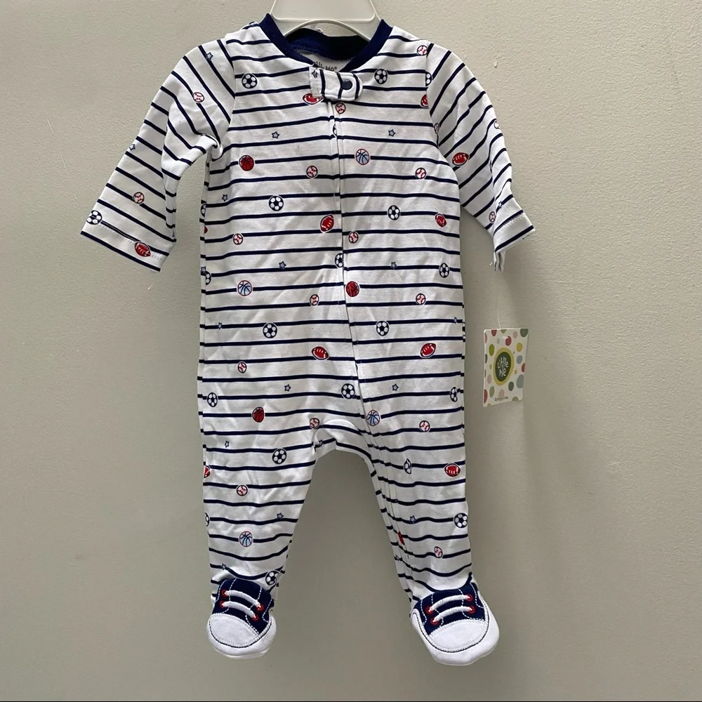 Sports Star Footed One-Piece and Hat by Little Me